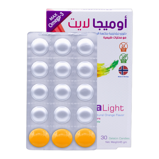 Omega Light Omega 3 with Fish Oil 0.6g Orange Flavor 30 Gummies