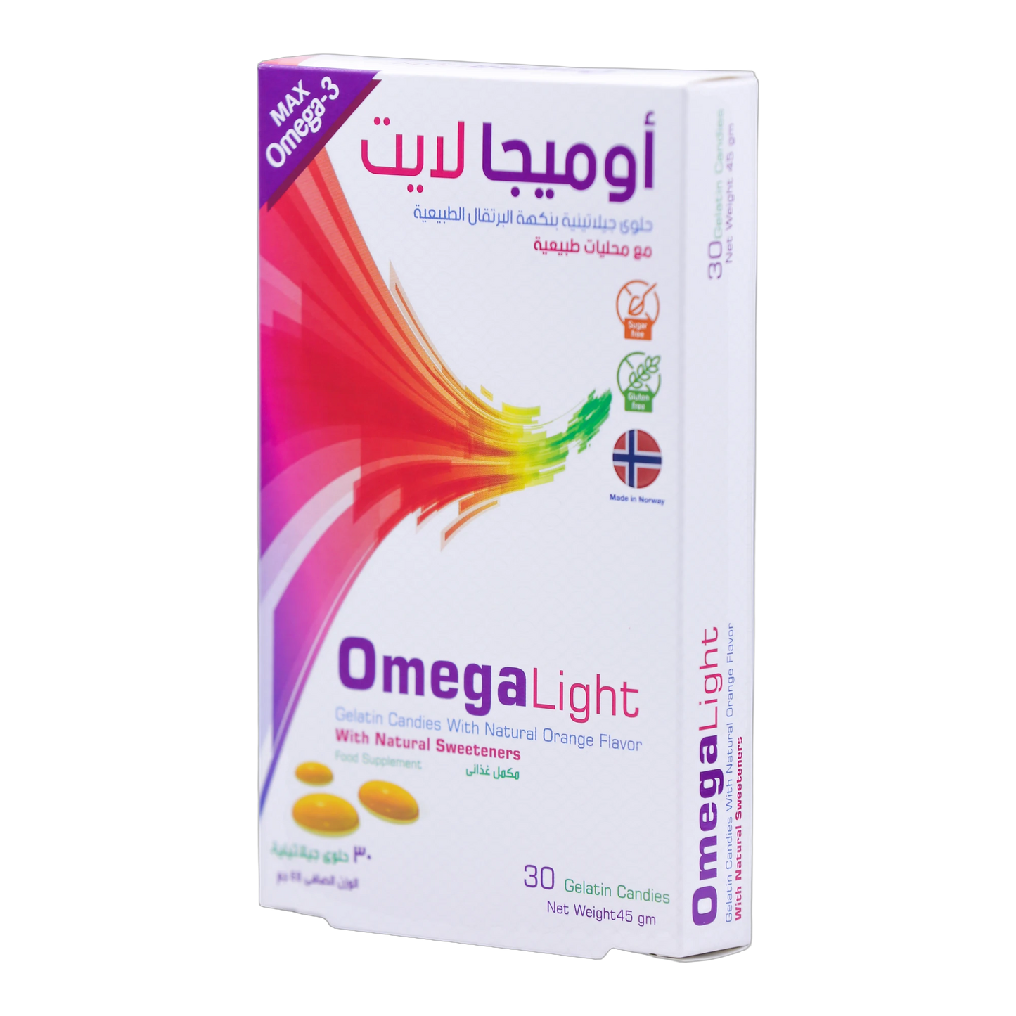 Omega Light Omega 3 with Fish Oil 0.6g Orange Flavor 30 Gummies