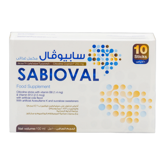 Sabioval citicholine 250mg with Vitamin B Cola Flavor 10 Sticks