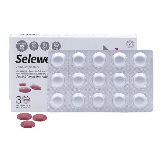 Selewell Selenium 60mcg Apple and Lemon Flavor 30 Gummies