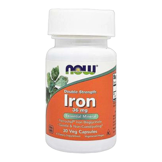 Double Strength Iron 36 mg 30 Veg Capsules