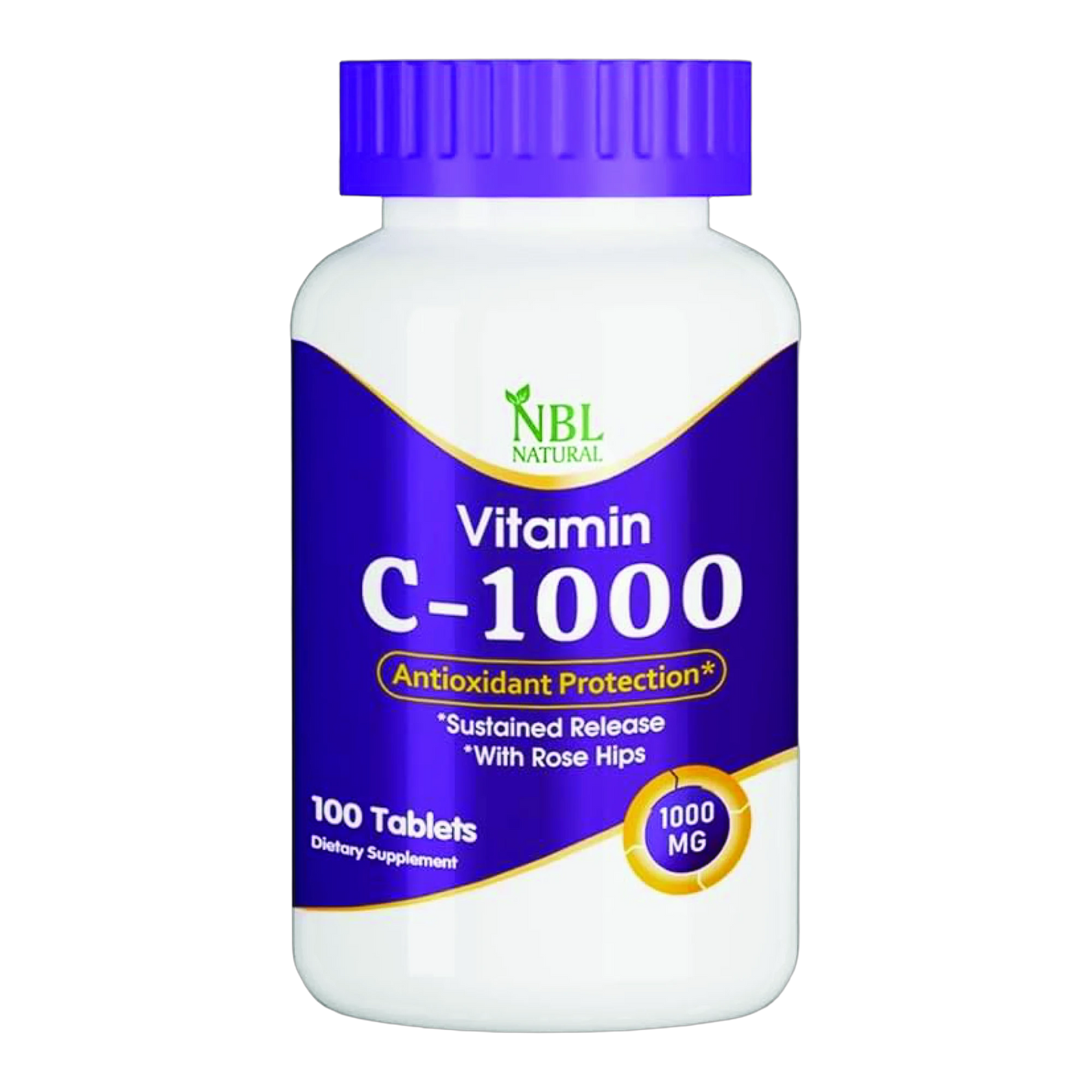 NBL Vitamin C 1 g Sustained Release with Rose Hips 100 Tablets