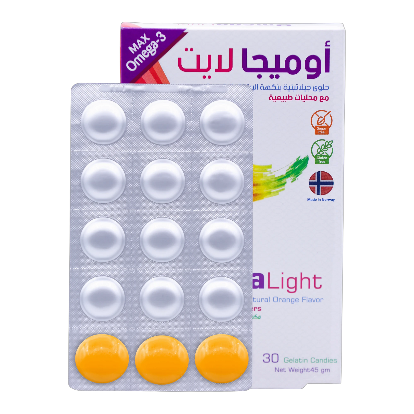 Omega Light Omega 3 with Fish Oil 0.6g Orange Flavor 30 Gummies