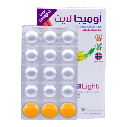 Omega Light Omega 3 with Fish Oil 0.6g Orange Flavor 30 Gummies