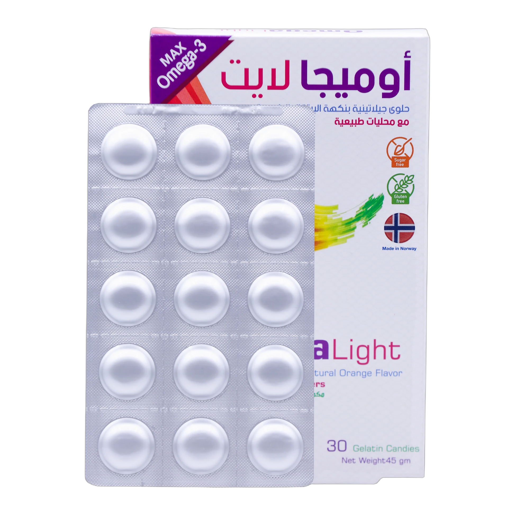 Omega Light Omega 3 with Fish Oil 0.6g Orange Flavor 30 Gummies