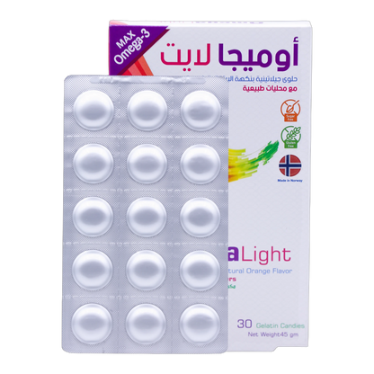 Omega Light Omega 3 with Fish Oil 0.6g Orange Flavor 30 Gummies