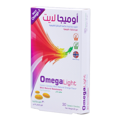 Omega Light Omega 3 with Fish Oil 0.6g Orange Flavor 30 Gummies