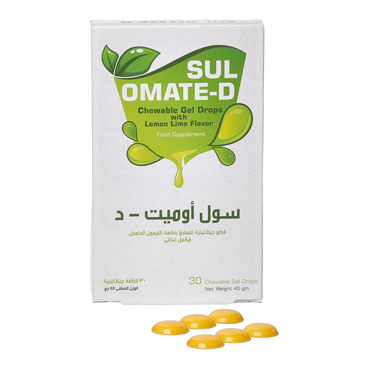 Sulomate D Fish Oil 0.565g with Vitamin D Lemon Flavor 30 Gummies