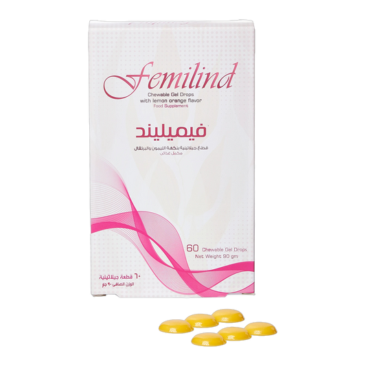 Femilind Fish Oil 428 mg Vitamins Lemon and Orange Flavor 60 Gummies