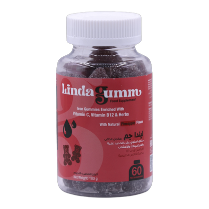 Lindagum Iron with Vitamins Pineapple Flavor 60 Gummis