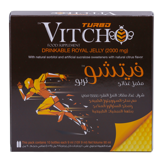 Vitcho Turbo Royal Jelly 2g  Natural Citrus Flavor 10 Bottles