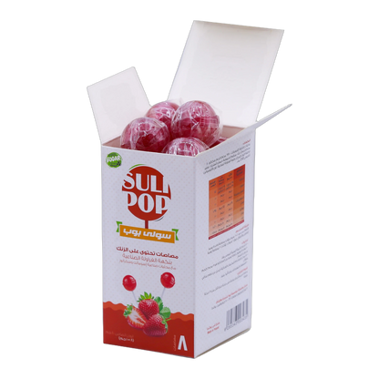 Sulipop Zinc Lollipops Strawberry Flavor 8 Pieces