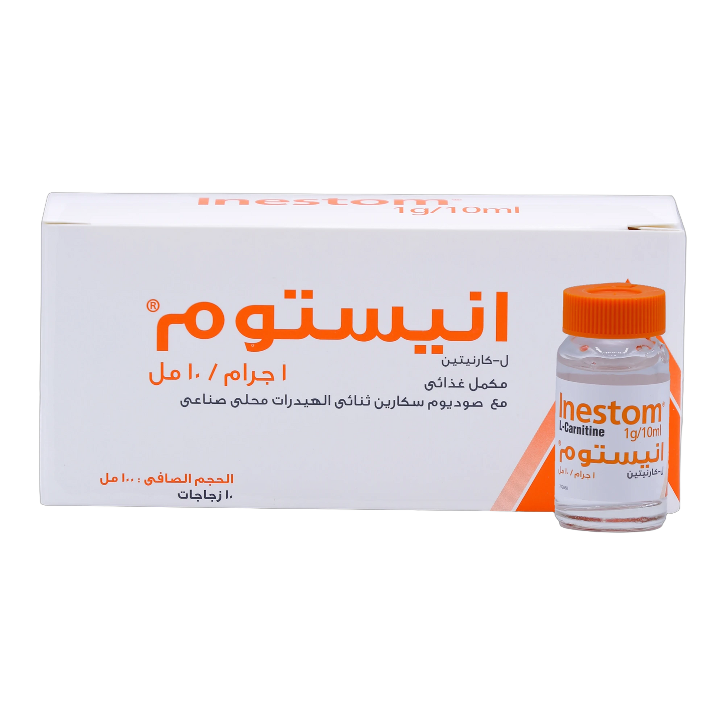Inestom L-Carnitine 1g 10 Bottles