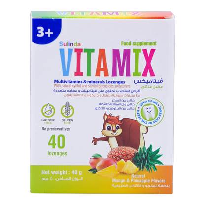Vita Mix Multivitamins and Minerals Mango and Pineapple Flavor 40 Lozenges