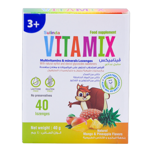 Vita Mix Multivitamins and Minerals Mango and Pineapple Flavor 40 Lozenges