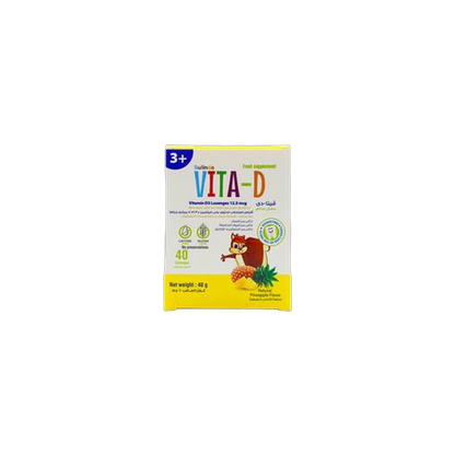 Vita D Vitamin D 12.5mcg Pineapple Flavor 40 Lozenges