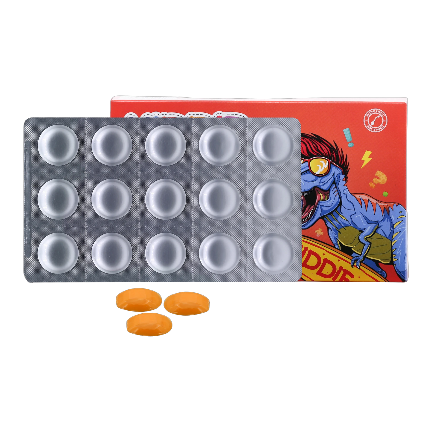 Kiddie Multivitamins Vitamin C 15 mg and Vitamin D3 5 mcg Lemon Orange, Strawberry Flavor 30 Gummies