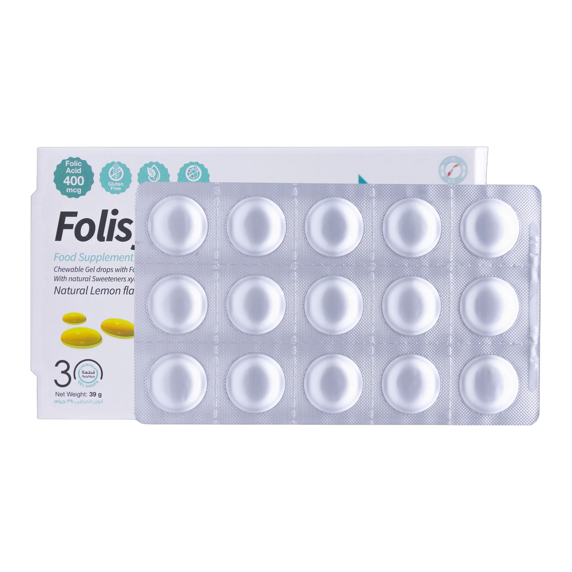 Folisyra Folic Acid 400 mcg Lemon Flavor 30 Gummies