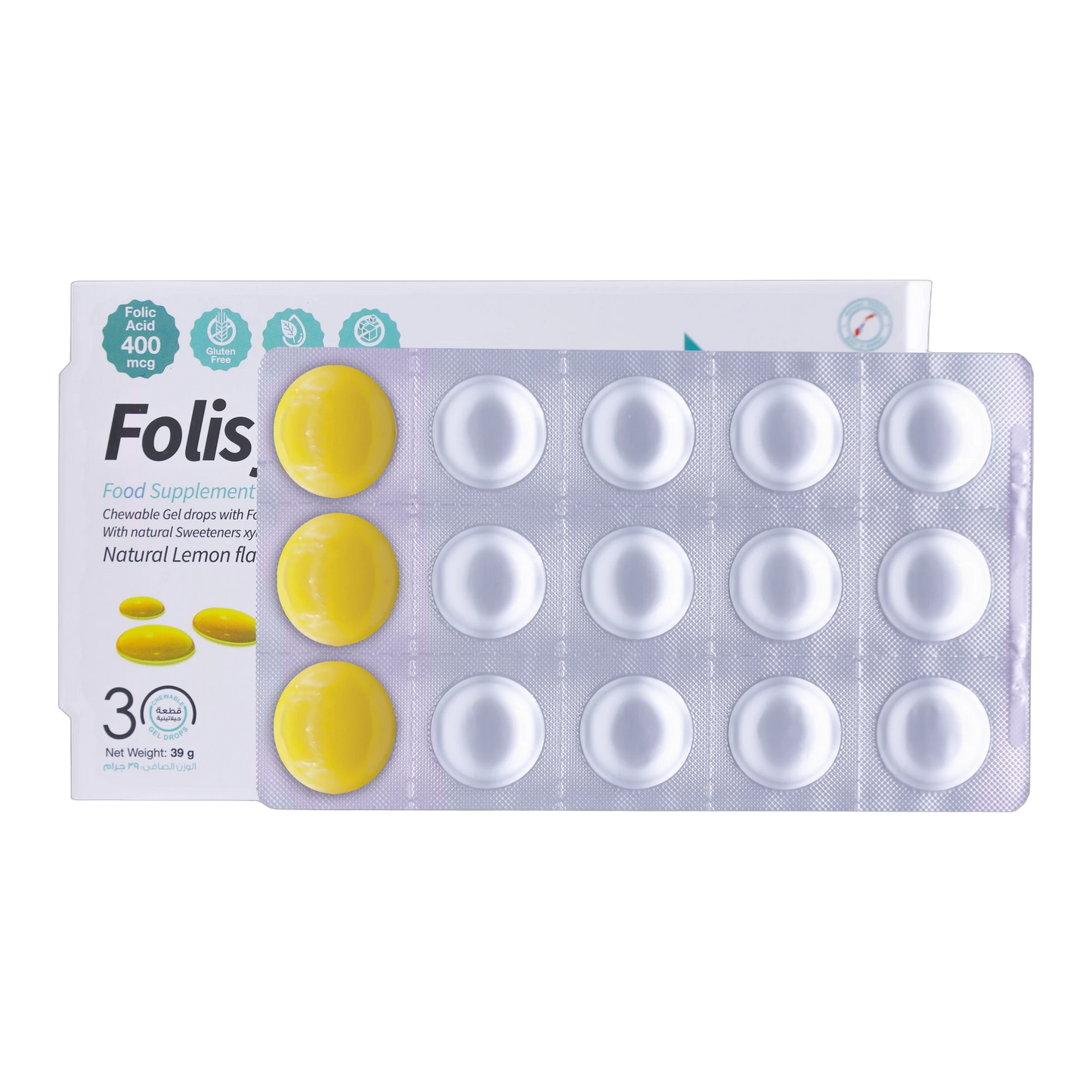 Folisyra Folic Acid 400 mcg Lemon Flavor 30 Gummies