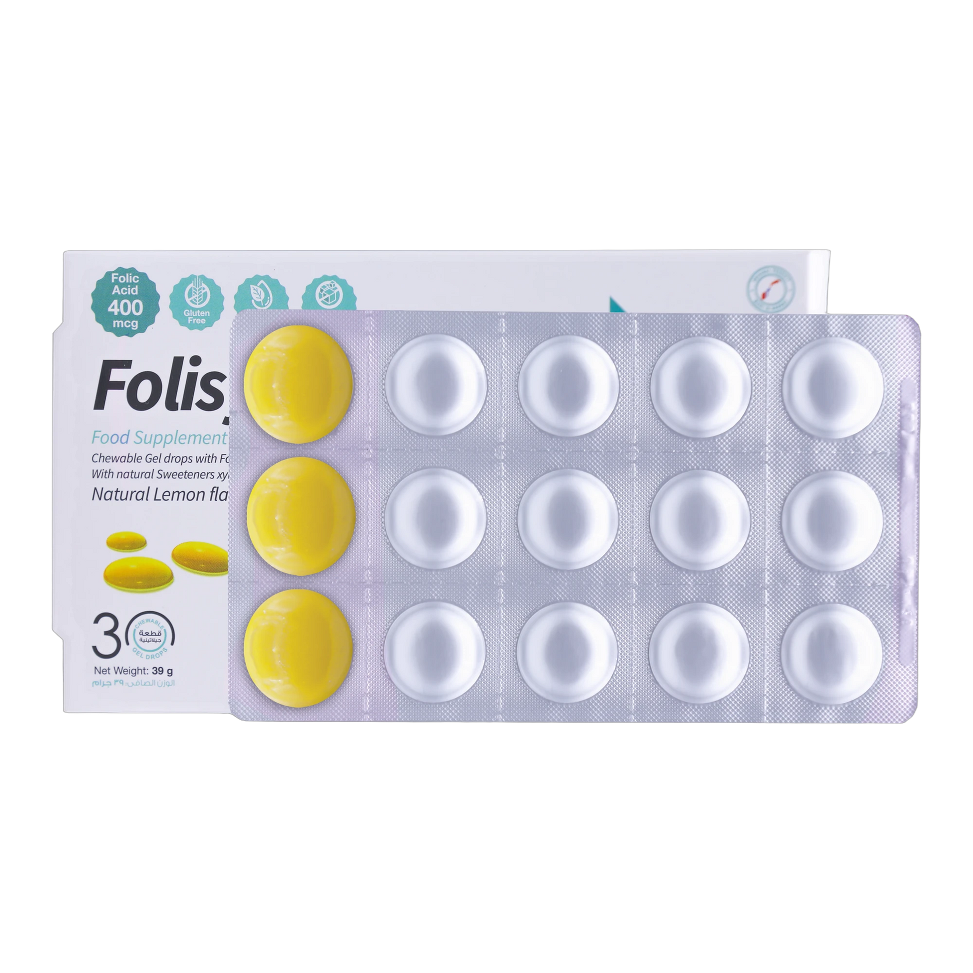 Folisyra Folic Acid 400 mcg Lemon Flavor 30 Gummies