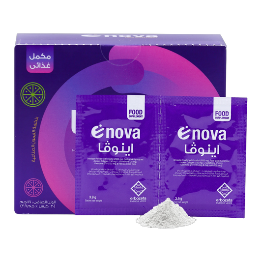 Enova Inositol 2g and Hydrolyzed Chicken Collagen 150 mg Lemon Flavor 117g 30 Sachets