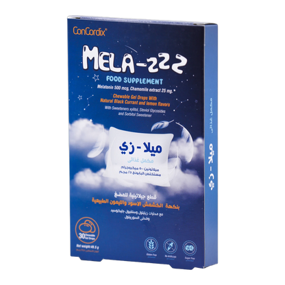 Mela Z Melatonin 500 mcg Chamomile, Blackcurrant Lemon Flavor 30 Gummies
