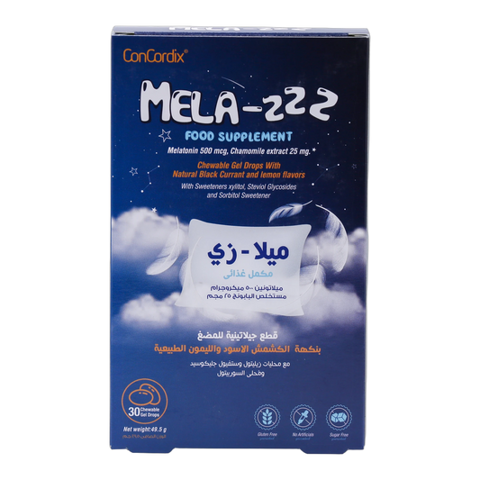 Mela Z Melatonin 500 mcg Chamomile, Blackcurrant Lemon Flavor 30 Gummies