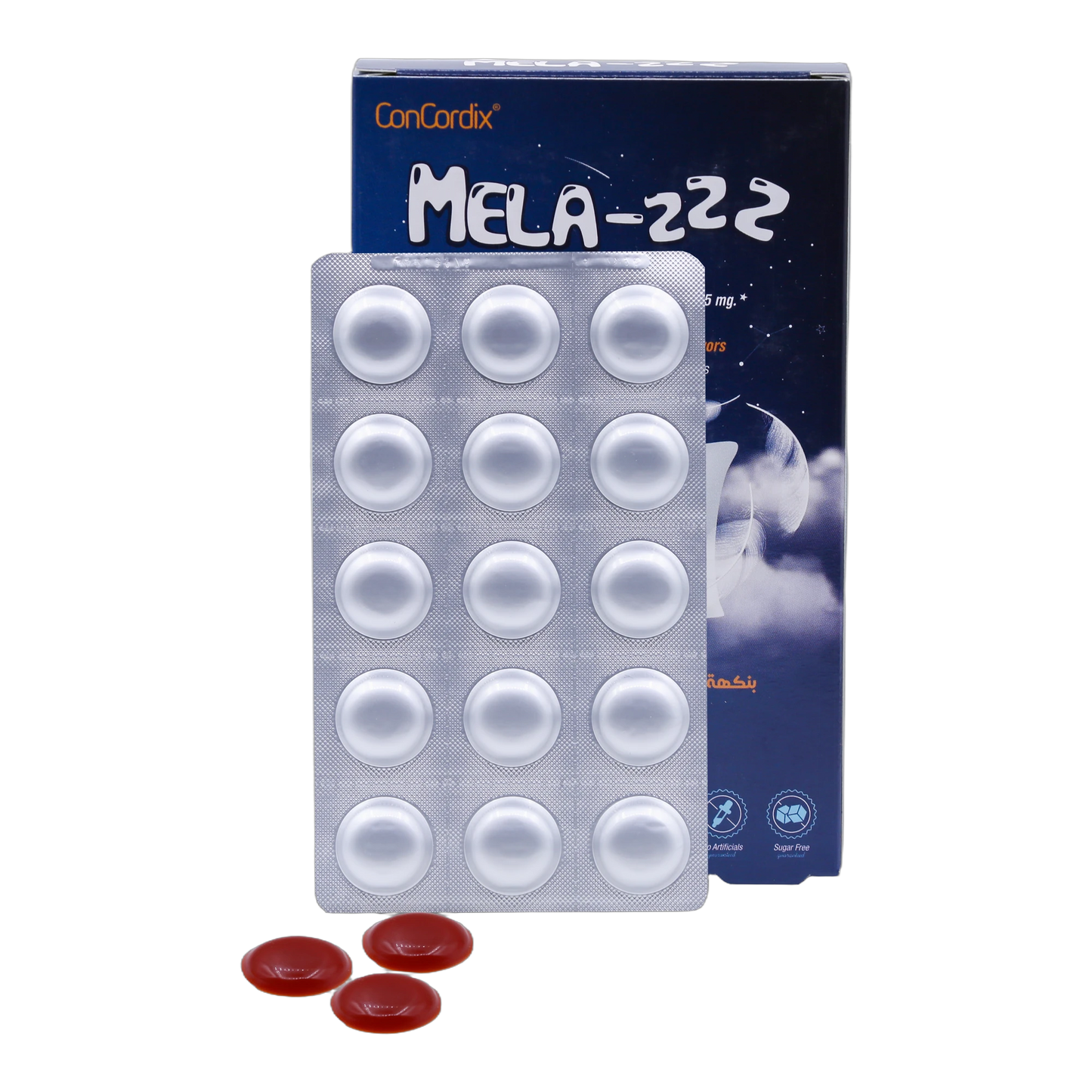 Mela Z Melatonin 500 mcg Chamomile, Blackcurrant Lemon Flavor 30 Gummies