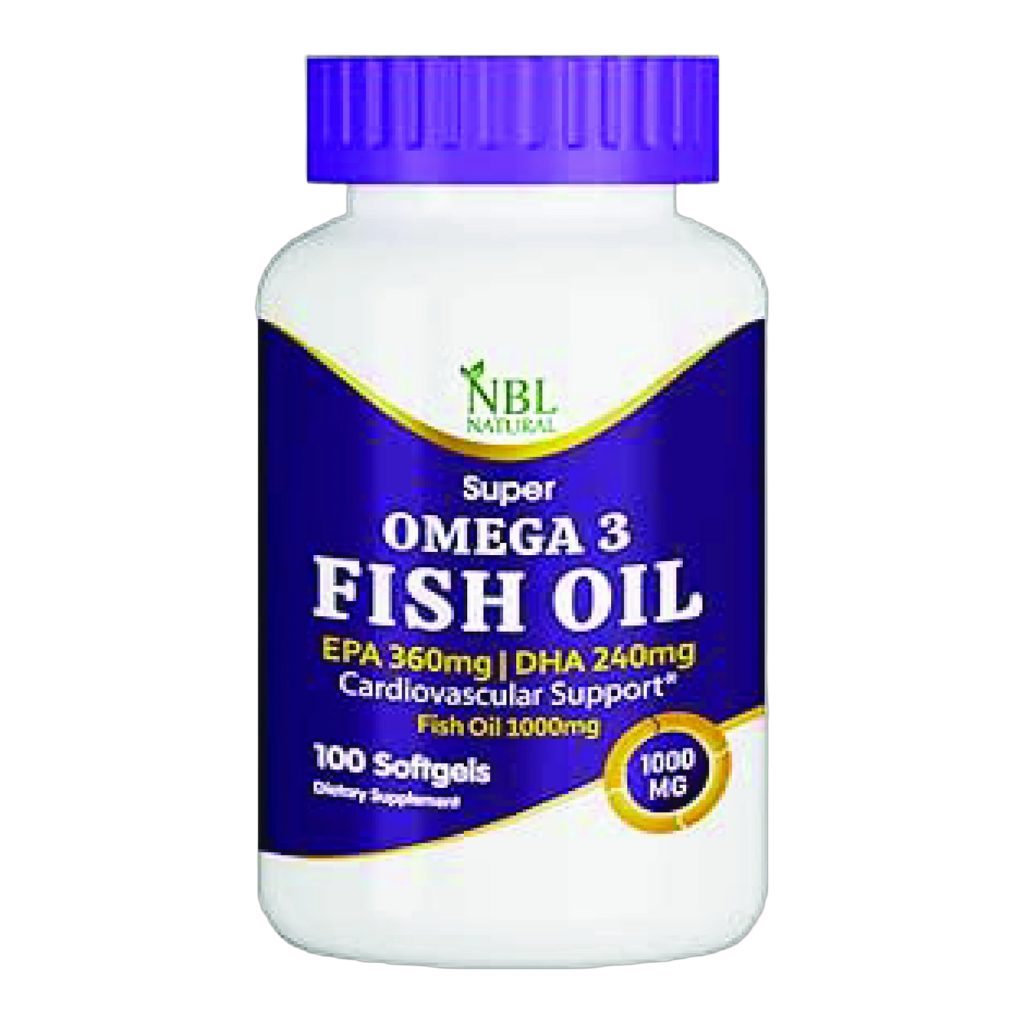 NBL Super Omega 3 Fish Oil 1 g 100 Softgels