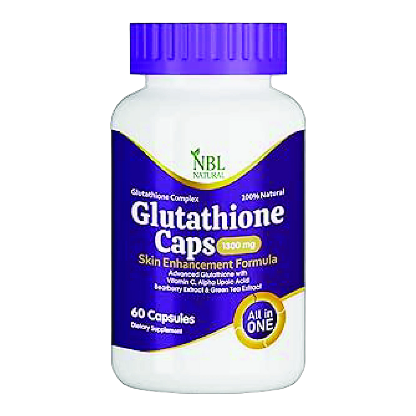 NBL Glutathione Capsules 1300 mg with Vitamin C 60 Capsules