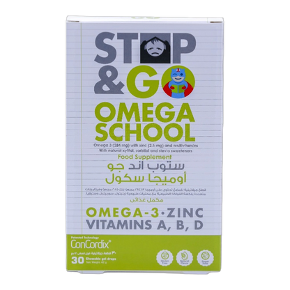 Stop and Go Omega School Omega 3 with multivitamins Fruit Flavor 30 Gummies