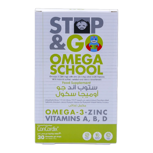 Stop and Go Omega School Omega 3 with multivitamins Fruit Flavor 30 Gummies