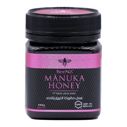 BeeNZ Manuka Honey New Zealand UMF +15 250 g
