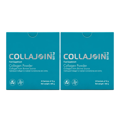 (Pack of 2) Collajoin Plus Fortigel® Hydrolyzed Bovine Collagen 9900 mg with Vitamin C, Curcumin & Resveratrol | Joint, Bone & Cartilage Support | 30 Sachets (2 Month)- UA